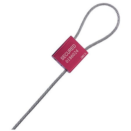 Bsc Preferred 1/8 x 12'' Cable Seals - Red, 50PK BUY03998775